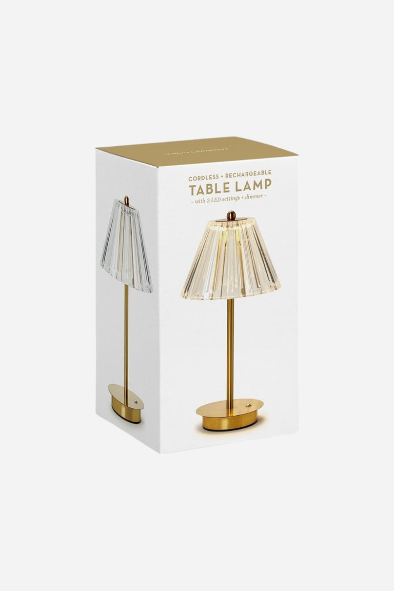 LED Portable Cordless Table Lamp with Acrylic Shade