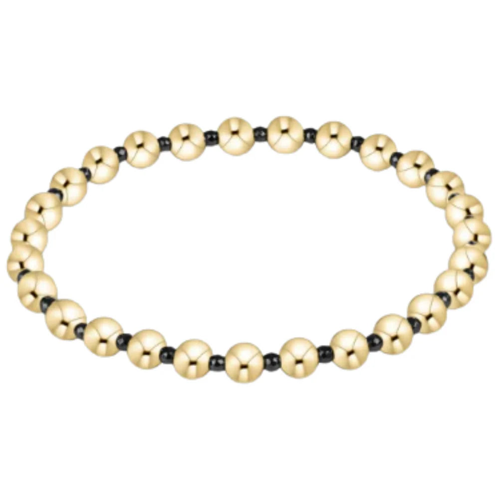 Faceted Hematite Grateful Pattern 5mm Bead Bracelet