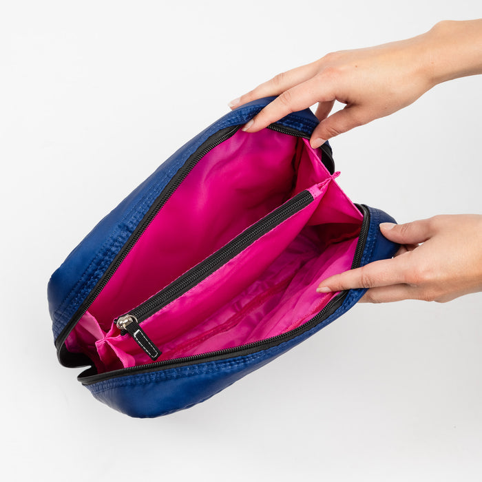 All Inclusive | Travel Organizer | Navy Puffer with Pink Interior