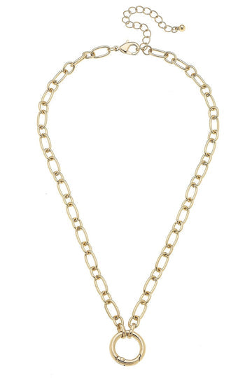 Sasha Charm Necklace Base | Shiny Gold