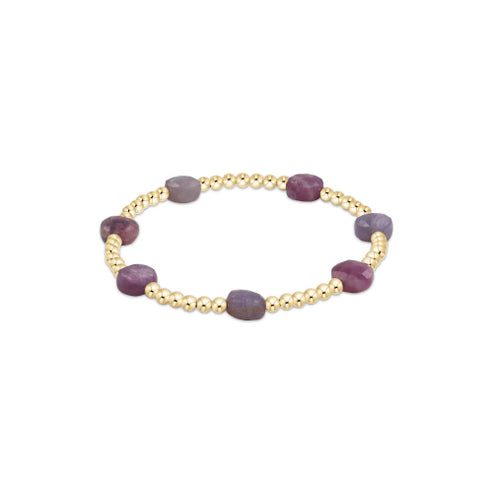 Extends | Admire Gold 3mm Bead Bracelet | Ruby