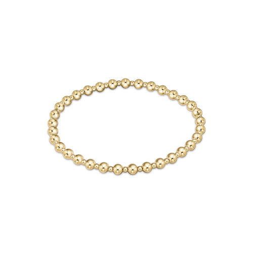 ENEWTON EXTENDS - CLASSIC GRATEFUL PATTERN 4MM BEAD BRACELET - GOLD