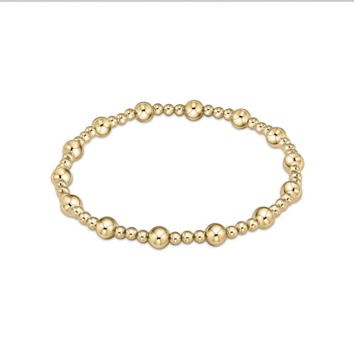 Extends | Classic Sincerity Pattern 5mm Bead Bracelet | Gold