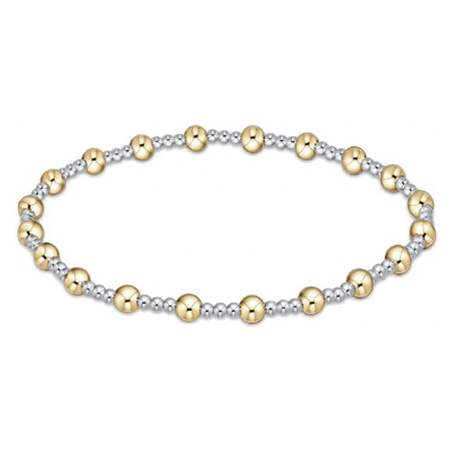 ENEWTON EXTENDS - CLASSIC SINCERITY PATTERN 4MM BEAD BRACELET - MIXED METAL