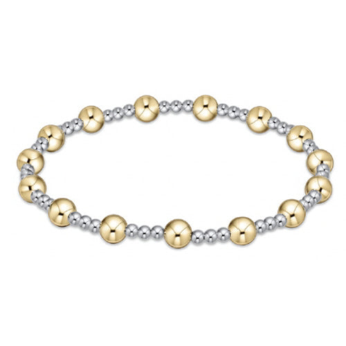 ENEWTON EXTENDS - CLASSIC SINCERITY PATTERN 5MM BEAD BRACELET - MIXED METAL