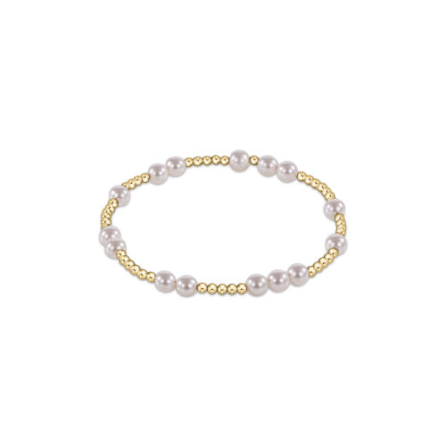 Hope Unwritten 5mm Bead  Bracelet - Pearl
