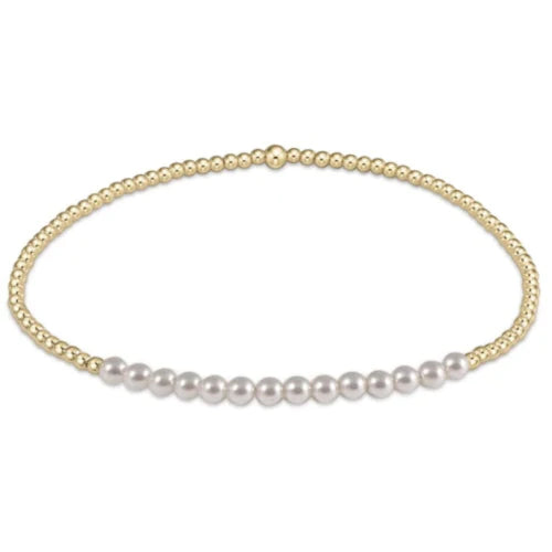 egirl Gold Bliss 2mm Bead Bracelet - Pearl