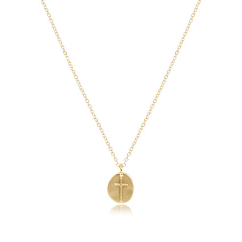 16" Necklace Gold | Inspire Small Gold Charm