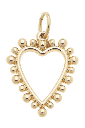 Charm | Studded Open Heart