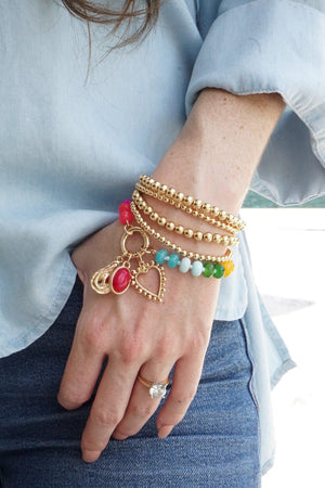 Charm | Studded Open Heart