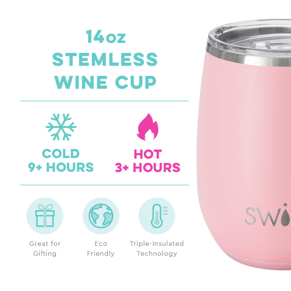 14oz Stemless Wine Cup | Blush