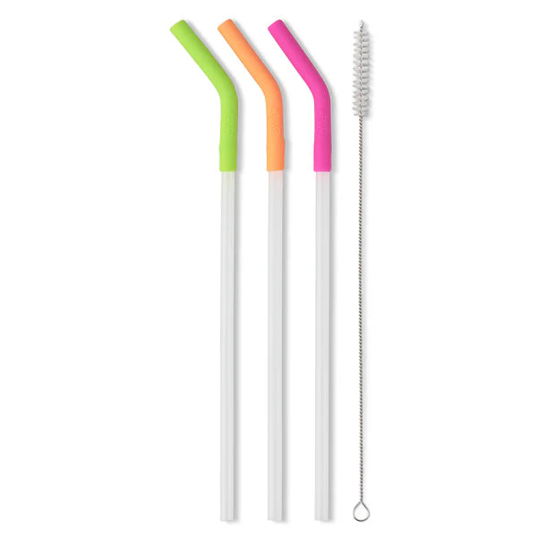 Reusable Straw Set | Mega Mug | Neon - Lime/Orange/Berry