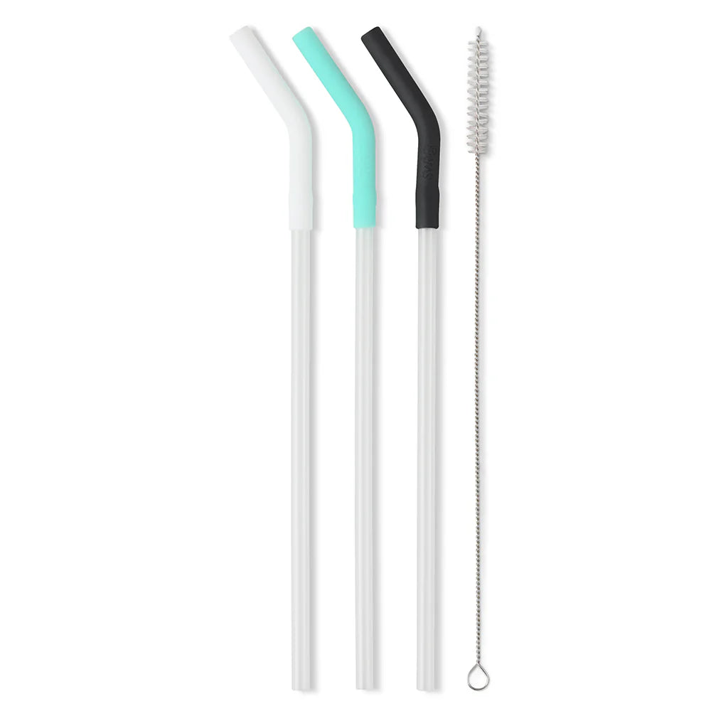Reusable Straw Set | Mega Mug | White/Aqua/Black