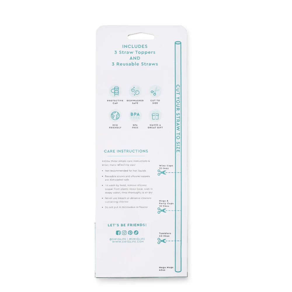 Straw Topper Set | Book Club