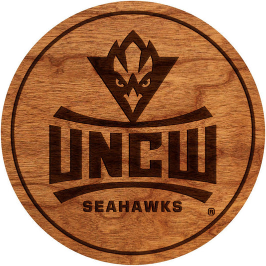 UNCW Athletic Logo Cherry  Coaster