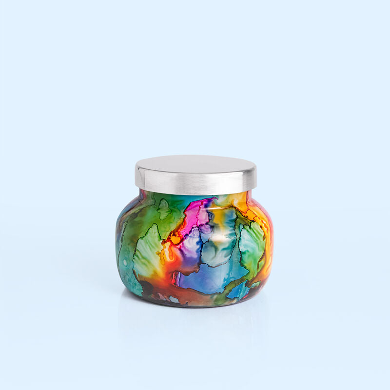 Volcano Rainbow Watercolor Petite Jar Candle