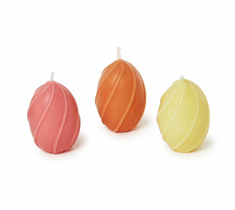 Set of 6 Egg Candles in Egg Crate | Assorted Styles