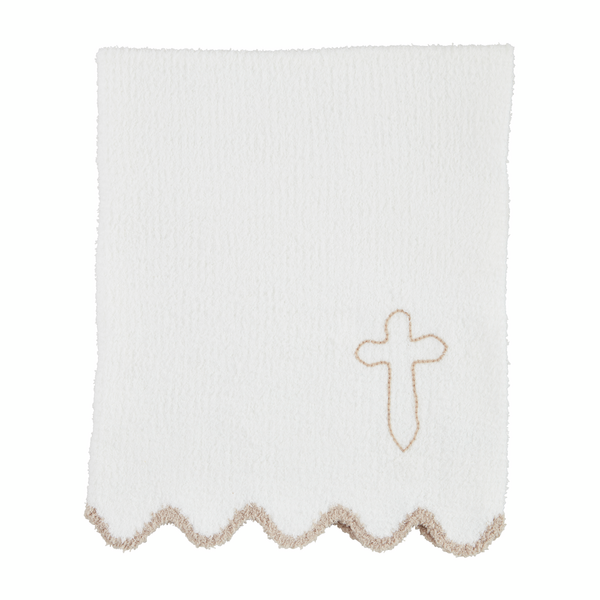 Chenille Blanket | Cross Scallop