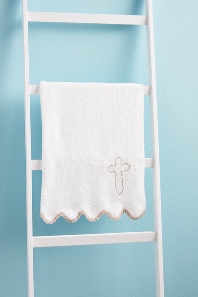 Chenille Blanket | Cross Scallop