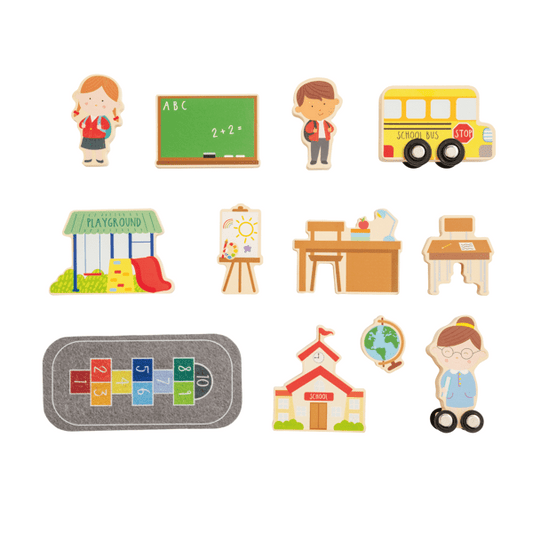 School Wood Toy Set