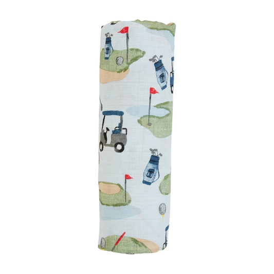 Swaddle Blanket | Golf | Blue