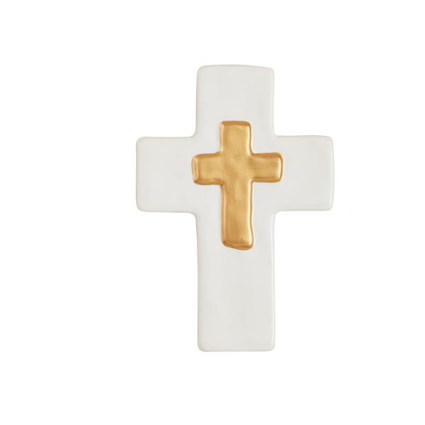 Ceramic And Gold Thick Cross