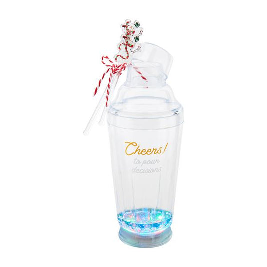 Cheers Light-Up Cocktail Shaker Set