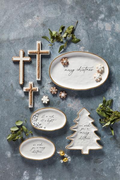 Medium Gold Bead Cross