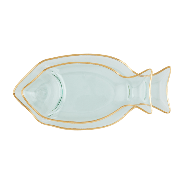 Gold Edge Fish Tray Set