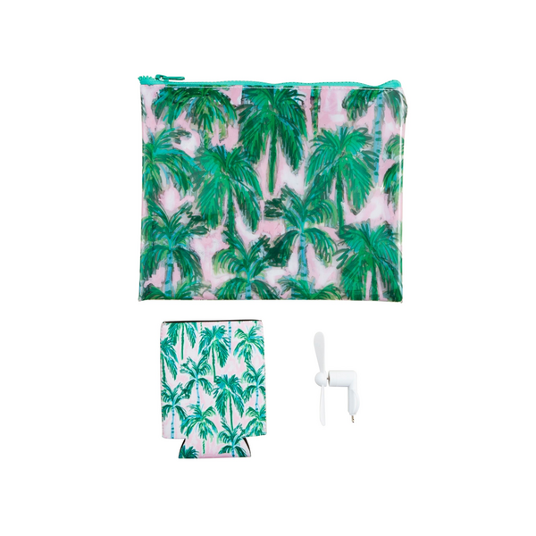 Beach Pouch Set | Palm Tree