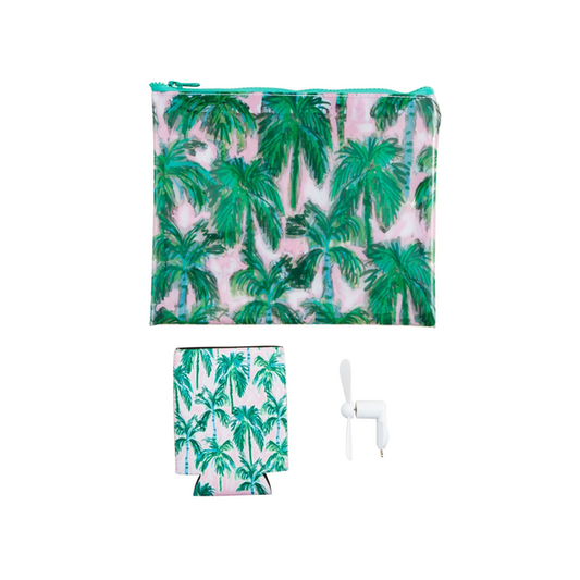 Beach Pouch Set | Palm Tree