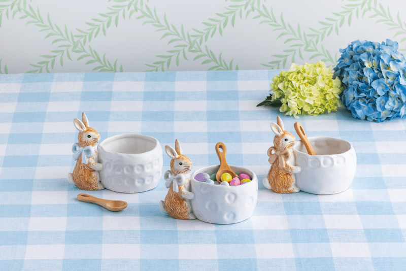 Blue Easter Bunny Dish