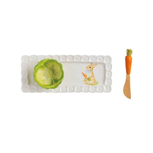 Easter Bunny Tray & Cabbage Tidbit Set