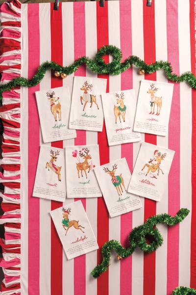 Prancer Reindeer Poem Towel