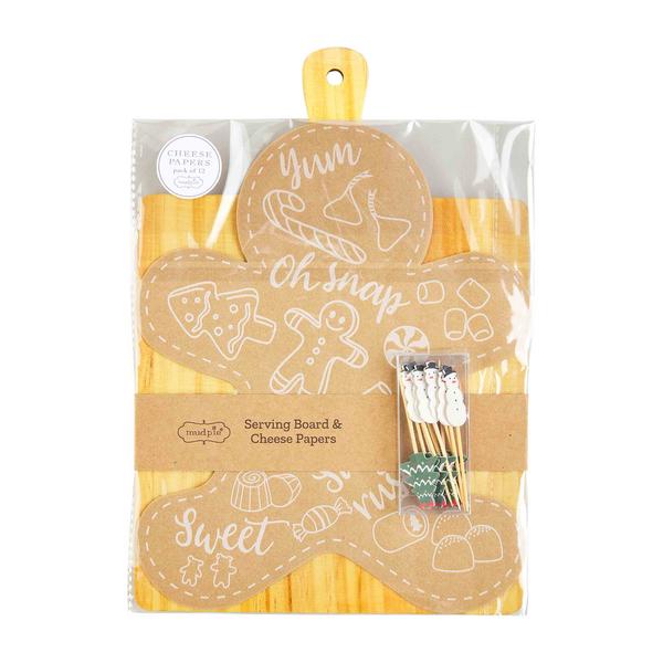 Gingerbread Board & Cheese Paper Set