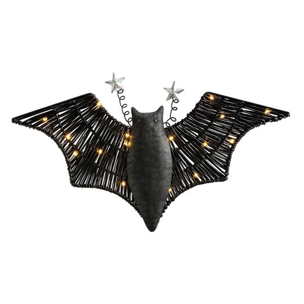 Small Woven & Tin Bat Decor