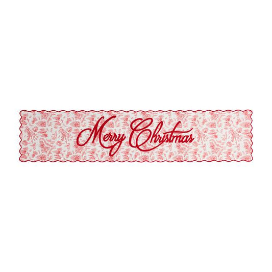 Christmas Toile Table Runner