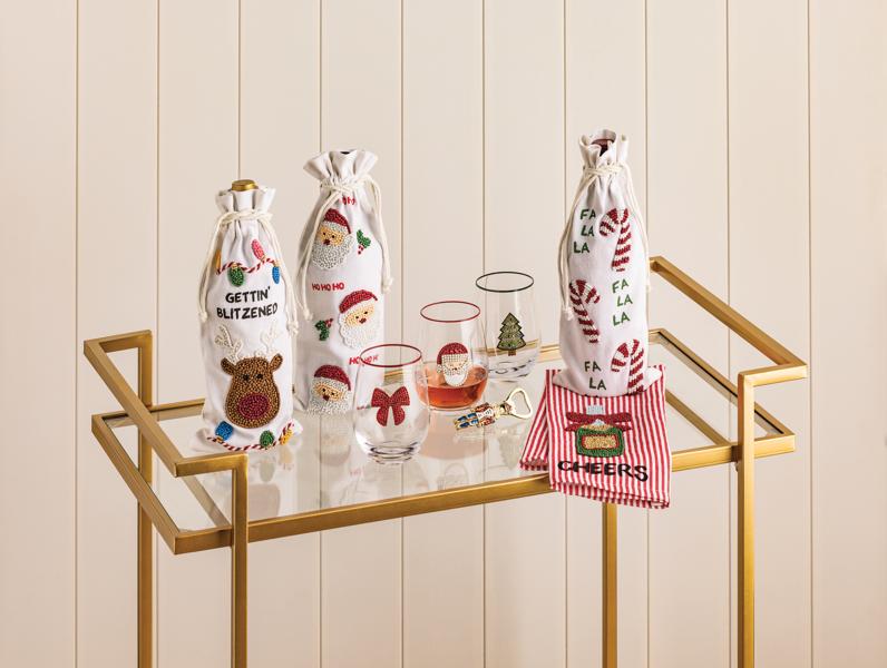 Tree Beaded Wine Glass