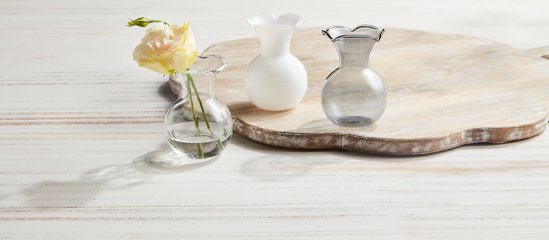 Clear Ruffle Bud Vase