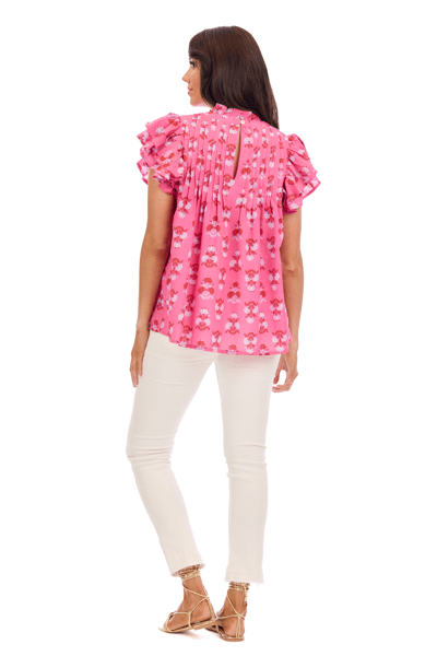 Pink Dolly Flutter Top