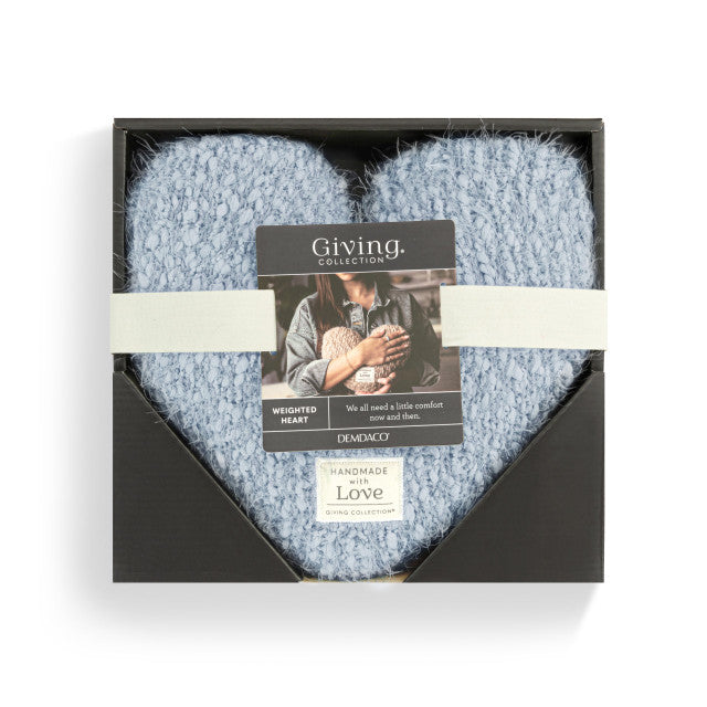 Giving Heart Weighted Pillow | Soft Blue