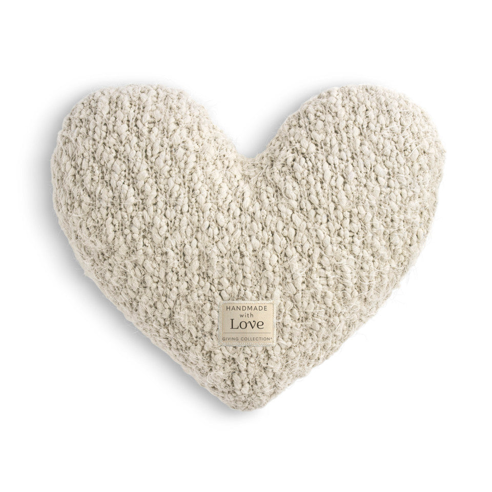 Giving Heart Weighted Pillow | Cream