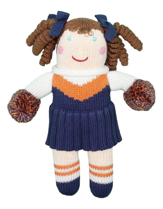 Knit Rattle | Cheerleader | Orange/Navy