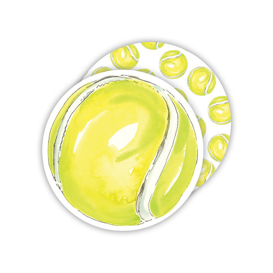 Handpainted Round Coasters | Tennis Ball