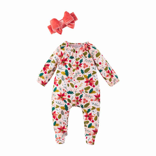 Christmas Floral Sleeper 0-3m
