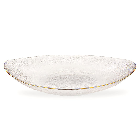 Palais Oval Serving Dish Clear/Gold