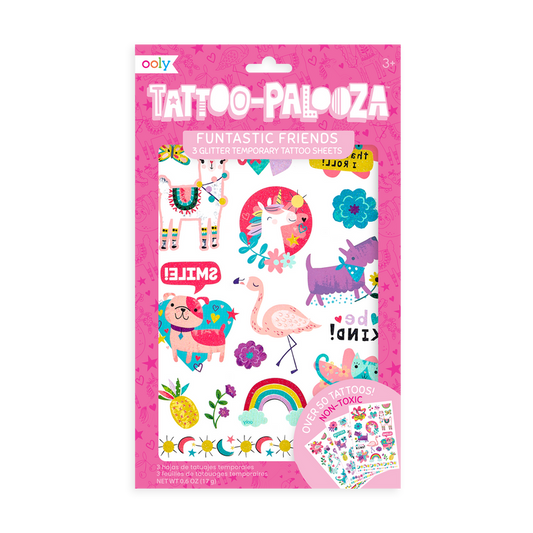 Tattoo Palooza Temporary Glitter Tattoo: Funtastic Friends