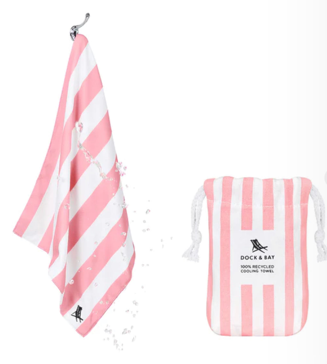 D&B Cooling Towels - Cabana - Malibu Pink