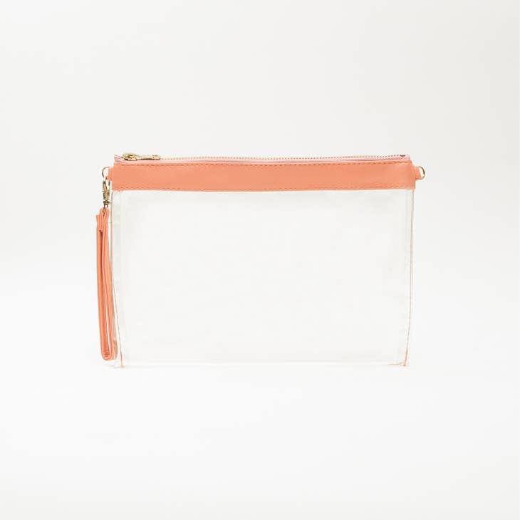 Clear Travel Bag - Coral