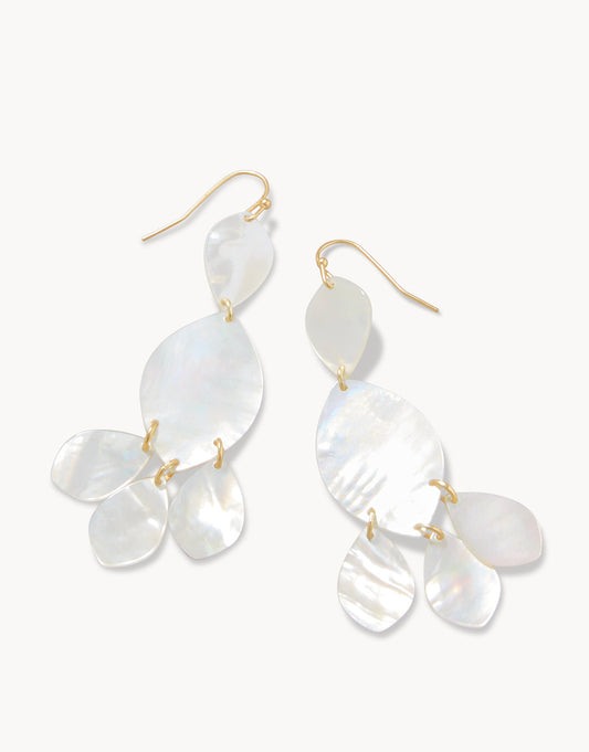 Teardrop Chandelier Earrings Mother-of-Pearl
